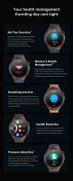 2025 nuevo Reloj inteligente de grado médico HRV para hombres azúcar en sangre presión arterial ritmo cardíaco 1,43 pulgadas Super Retina 360*360 Pantalla AMOLED 530mAh batería Bluetooth llamada salud Smartwatch - details 15