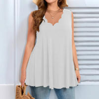 Camiseta sin mangas de color sólido, camiseta informal sin mangas para verano, ropa de mujer para uso diario - details 3