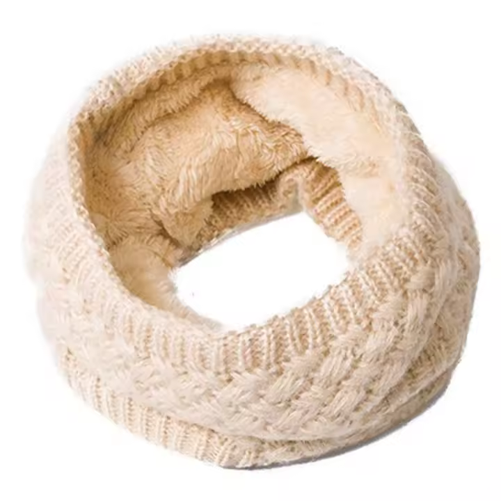 Calentador de cuello de redecilla suave y cómodo para hombres y mujeres, polaina de cuello gruesa, pañuelo de punto térmico, deportes al aire libre, Otoño e Invierno - 1
