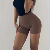 Gymtub - Pantalones cortos de tres cuartos para mujer, cintura alta, color melocotón, desnudo, para correr, hacer ejercicio, secado rápido - details 14
