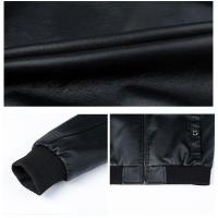 Chaqueta de Cuero con Cremallera para Hombres Estilo Motociclista Vintage para Otoño-Invierno - details 4