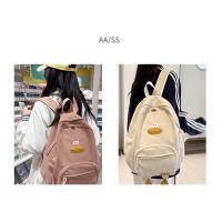 Dibujos animados estilo japonés ins lindo patito mochila femenina de pana informal mochila de campus estudiante universitario de secundaria. - details 2