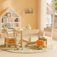 Grupo de Asientos para Niños Mesa y 2 Sillas con Espacio de Almacenamiento para Juegos de Niños en Edad Preescolar Muebles para Niños - details 8