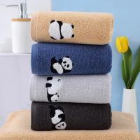 Toalla facial de algodón con bordado de Panda para adultos, toallas de ducha de mano pura absorbente, limpieza de cabello, baño, hogar y Hotel - details 0