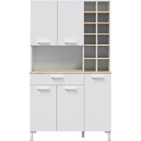 0F9940A - Alacena de Cocina, aparador Comedor, recibidor, Mueble Auxiliar 4 Puertas + 1 Cajon y Estante Interior - details 36