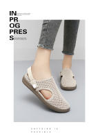 Novedad de verano, sandalias de malla para exteriores con parte inferior plana, antideslizantes, huecas, boca poco profunda, corte bajo, suela suave, transpirables y - details 14