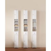 Mueble de Baño de Alto Estante Armario con 2 Puertas y Cajón Blanco Tamaño 20 x 20 x 180 cm - details 68