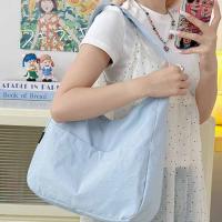 Bolso de hombro de nailon de Color caramelo, bolso de mano deportivo de secado rápido de gran capacidad, paquete de teléfono móvil de estilo coreano de Color sólido, Unisex - details 5