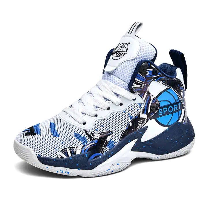 Zapatos de baloncesto antideslizantes para niños, zapatos deportivos transpirables, cómodos zapatos atléticos de entrenamiento de gimnasia, Zapatillas altas para niños - 1