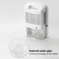 Deshumidificador silencioso para habitación, deshumidificador eléctrico con tanque de agua de 2,5 L y apagado automático, 42 W - details 11