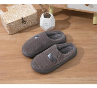 Nuevas zapatillas de algodón para hombre, cálidas en otoño e invierno, hogar antideslizante de fondo grueso, hospitalidad interior silenciosa, fregona de algodón para el hogar - details 10