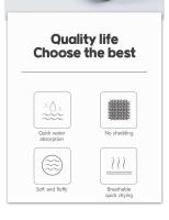 Nueva casa suave para hombres y mujeres, toallas de baño cómodas de algodón grueso absorbentes de secado rápido para ducha - details 2