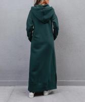 Vestido de Midi para Mujer con Capucha Moda 2025, Tejido Mixto, Estilo Informal, Suelto, Sudadera - details 9
