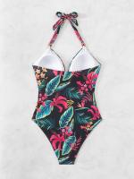 Bañador De Una Pieza Con Estampado De Leopardo Para Mujer, Bañador Con Escote Halter, Espalda Descubierta Sexy, Moda increíble Para Mujer - details 7