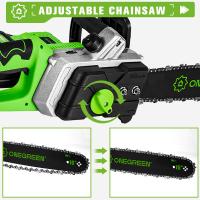 ONEGREEN-motosierra eléctrica sin escobillas de 8000W y 16 pulgadas, sierra de poda con batería inalámbrica, herramientas eléctricas para carpintería para juego de batería de 21V y 18V - details 8