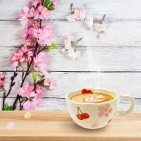 Taza de café de cerámica, taza de flores creativa para oficina y hogar, apta para lavajitas y microondas, 8,5 oz/250 ml - details 4