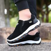 Nuevos zapatos informales, zapatillas de deporte para hombre, zapatos para caminar al aire libre, mocasines de otoño, calzado masculino de cuero de ante sin cordones de talla grande 48 49 50 MSH004 - details 10