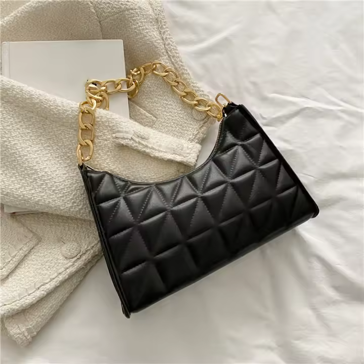 Bolso de hombro Hobo para mujer, bolso de cadena, a cuadros, de moda, avanzado, nueva tendencia - 1