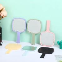 Espejo de maquillaje de mano para extensión de pestañas, espejo de tocador cuadrado con mango, espejos compactos para salón de S - details 7