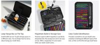 Mini juego de destornilladores de precisión con identificación codificada en color, kits de herramientas de reparación micromagnéticas 132 en 1 con caja de almacenamiento, 108 bits, pequeños kits de herramientas de destornillador manual para iPhone/Mac/iP - details 3