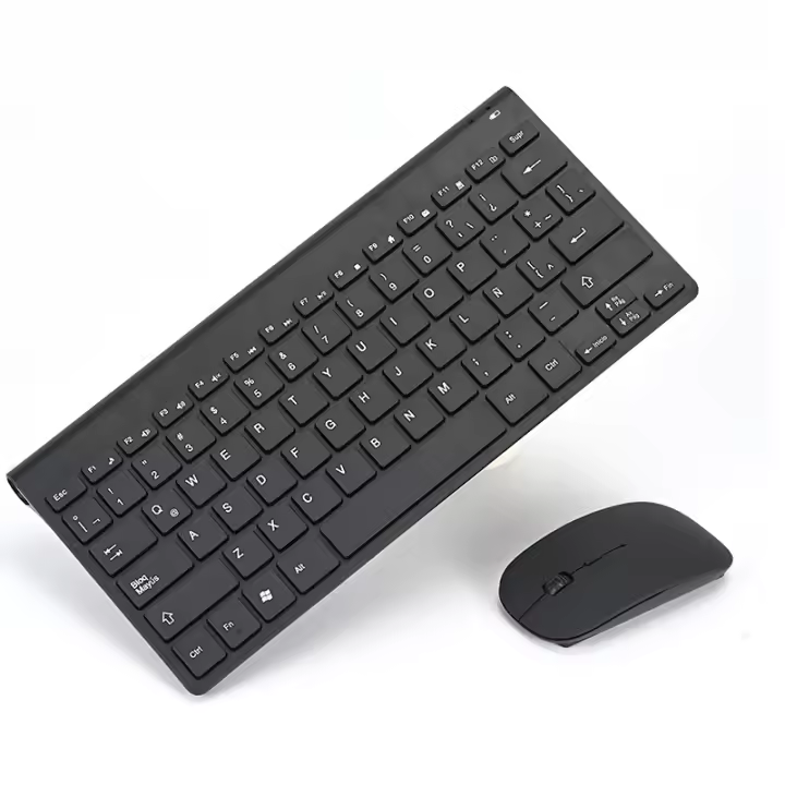 Kit de teclado y ratón inalámbrico, 2,4G, en Español, Combos Mini portátiles de escritorio para iPad, teléfono móvil, PC, tableta, portátil - 1