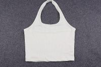 BUNO-Camisetas sin mangas blancas con cuello Halter y espalda descubierta para mujer, ropa de calle, chaleco de punto acanalado sin mangas, Top recortado femenino 2025 - details 10