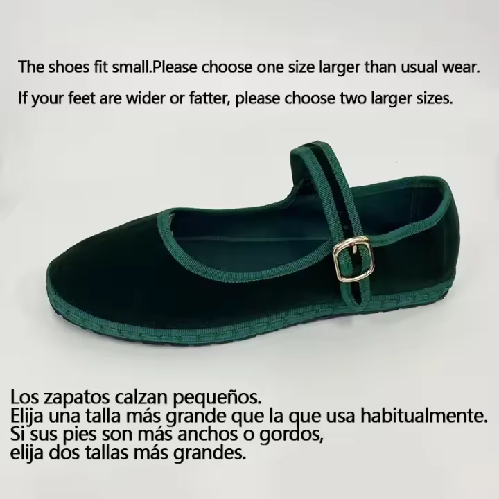 Zapatos de terciopelo para mujer, ropa de calle informal con puntadas a mano, bailarinas, zapatos de tacón de tela roja de Color sólido, mocasines - 1
