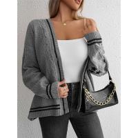 Punto con cuello en V de estilo coreano para mujer, corte holgado, moda primavera otoño, ropa informal - details 18