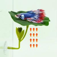Hamaca de hoja verde para peces Betta, decoración segura para acuario reductora de estrés con ventosa para decoración de plantas falsas, 1 ud. - details 3