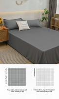 Sábana de Algodón Aloe Puro de Color Sencillo Pieza Única para Cama Doble - details 6