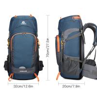 Mochila de 65L, mochila de senderismo resistente al agua con cubierta para la lluvia, mochila de viaje para deportes al aire libre para acampar, escalar y montañismo - details 13