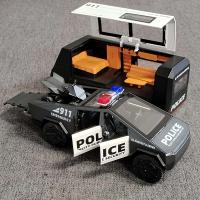Camión Cybertruck de Policía a Escala 1:32 Modelo de Coche de Juguete de Aleación con Sonido y Luz - details 7