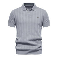 Polo de punto para hombre, manga corta y cuello vuelto, novedad - details 7