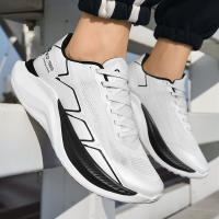 Zapatillas de correr transpirables con suela de goma para hombre, moda, gris - details 14