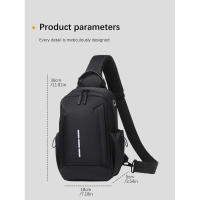 Bolso bandolera de pecho de poliéster impermeable para hombres y mujeres - details 9