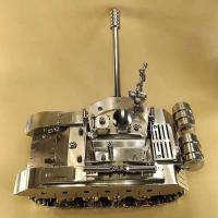 Modelo de batalla principal de acero inoxidable, juguete de Metal, vehículo de combate militar de aleación, tanque de aleación de grado coleccionable - details 18