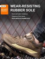 Zapatos de trabajo con punta compuesta para hombre, zapatillas de seguridad de cuero indestructibles, antigolpes, antipinchazos, aislamiento, 6KV - details 11