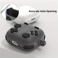 Funda protectora de silicona para AirPods 4 2024, diseño de controlador de juego, mosquetón antipérdida incluido, cubierta a prueba de golpes para auriculares - details 4