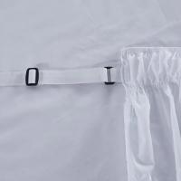 Elegante falda de cama bordada en blanco, resistente a las arrugas y a la decoloración, 15 pulgadas de altura - details 10