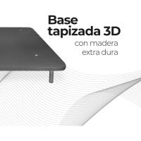 Marco de Cama 3D Extra Resistente Estabilidad de 5 Barras Transversales + 6 Patas Metálicas Roscadas de 25cm Organización de Muebles en Marrón - details 9