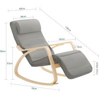 Relax Reposapiernas Sillón de Relax Ajustable Beige 50 x 80 x 90 cm FST16-W - details 11
