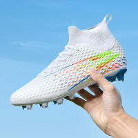 Botas de fútbol profesionales para hombre, zapatos de fútbol de Punta larga, zapatos de fútbol de tobillo alto para exteriores, zapatos de entrenamiento para niños - details 19