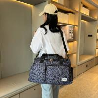Bolso de Viaje de Ocio de Gran Capacidad con Estampado de Leopardo Bolso de Deportes y Fitness con Múltiples Bolsillos y Compartimento para Zapatos - details 10