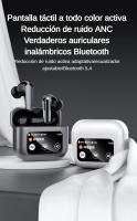 Auriculares Inalámbricos Bluetooth TWS 2024 con Pantalla Táctil LED Inteligente, Auriculares In Ear con Cancelación Activa de Ruido, Bajos Potentes, 80H de Vida de Batería, Bluetooth 5.4, Micrófono HD, Compatibles con iPhone, Samsung, Xiaomi y Huawei - details 0