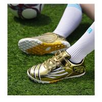 Nuevos zapatos de fútbol dorados a la moda para niños, zapatos de fútbol antideslizantes cómodos, zapatillas deportivas para niños, zapatillas deportivas para niños - details 26