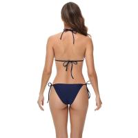 Conjunto de bikini push-pull para mujer, bikini sexy de encaje con lazo, traje de baño de dos piezas para mujer, traje de playa L 2024 - details 16