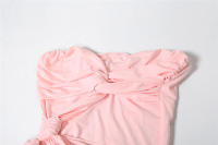 BUNO-Vestido Bandage cruzado de gato extraño para mujer, envoltura en el pecho fruncido, Espalda descubierta, sin mangas, borla Y2K, tendencia urbana, aberturas elegantes, ceñido largo - details 17