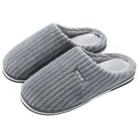 Zapatillas de casa para hombre y mujer, chanclas informales de suela gruesa suave, pantuflas cálidas de felpa, zapatos antideslizantes para dormitorio, invierno, novedad - details 17