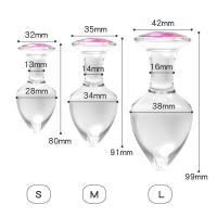 Juguetes de Cristal Leten Diversiones Adultas con Estilo BDSM Enchufe Anal y Rectal para Hombres y Mujeres - details 0