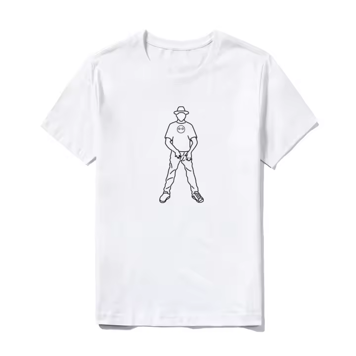 Camiseta de Algodón Blanco con Estampado 100% Algodón Premium Suave y Transpirable para Hombres en Verano - 1